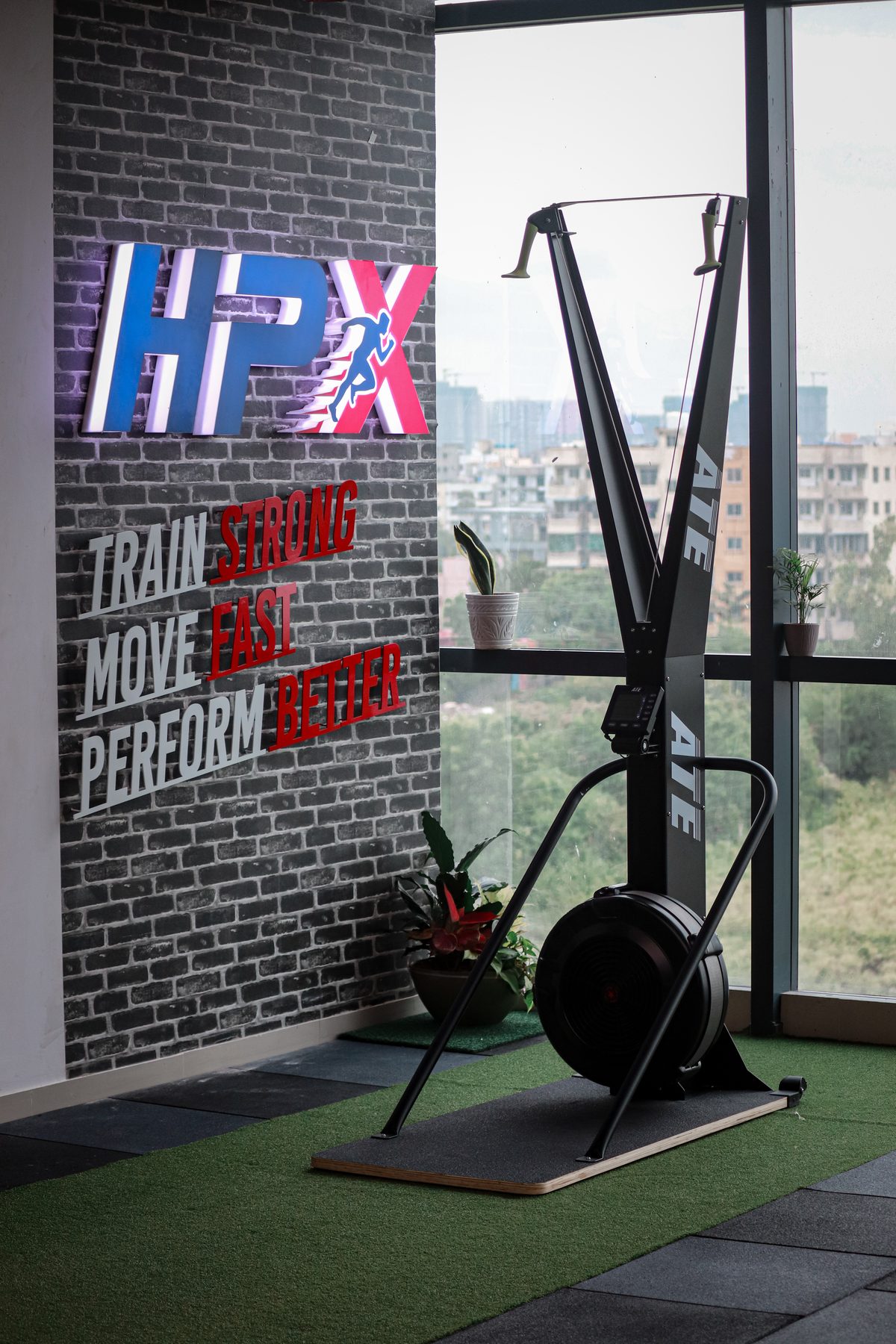 Strength training equipment at HPX studio