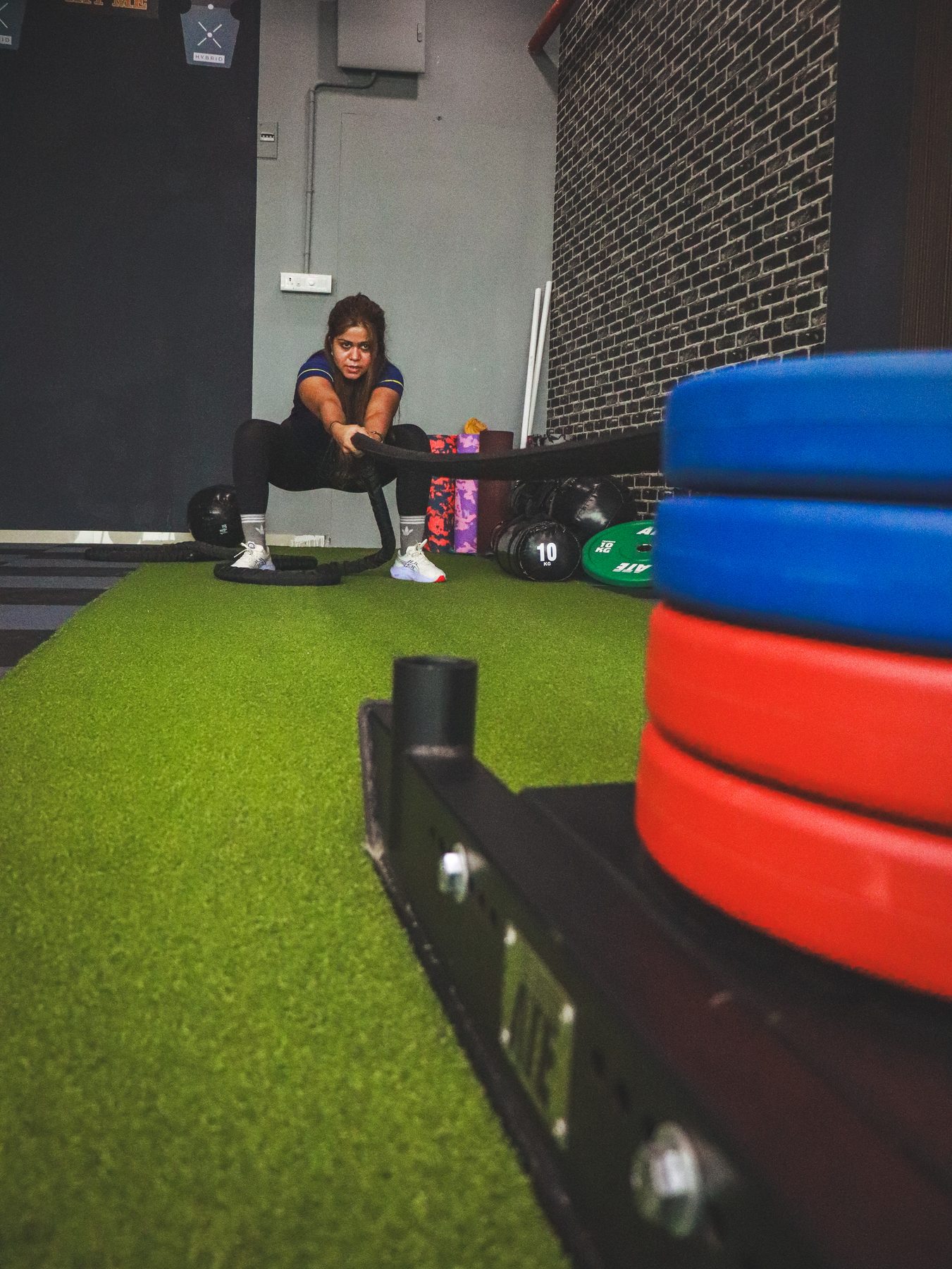Sled rope pull conditioning at HPX
